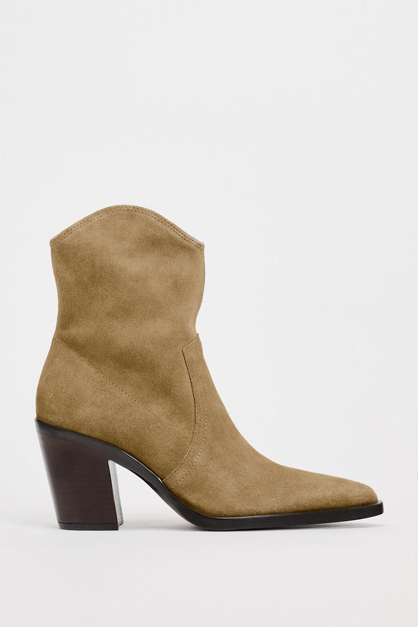 ZARA SUEDE COWBOY BOOTS 2109/310/107