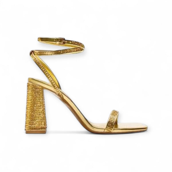 ZARA GOLD STONES HEEL