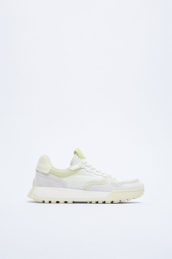 ZARA CONTRAST COLORED TRAINERS