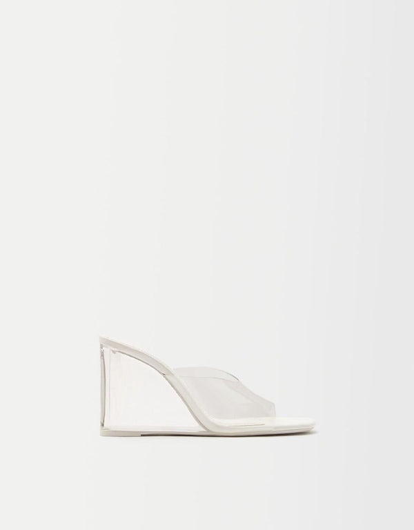ZARA BLOCK HEEL TRANSPARENT