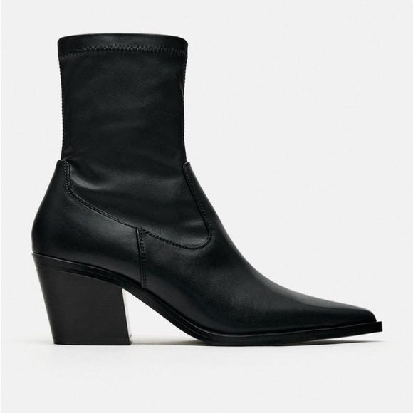 ZARA BLACK COWBOY ANKLE BOOTS 2111/210/800