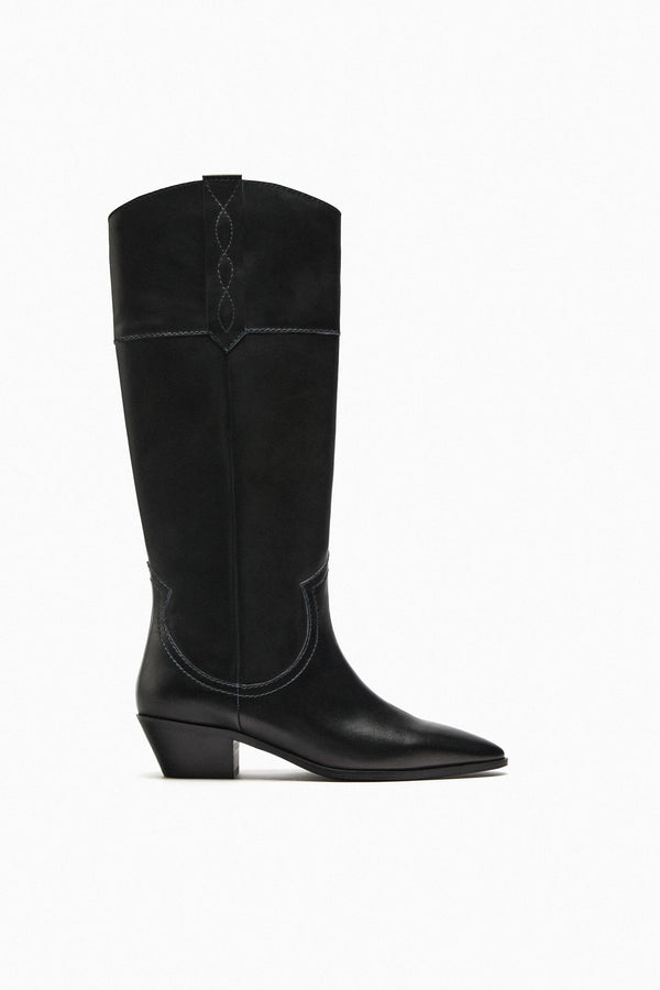 ZARA COWBOY LEATHER BOOTS 1003/110/800