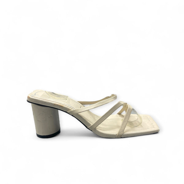 ZARA OFF WHITE BLOCK HEEL