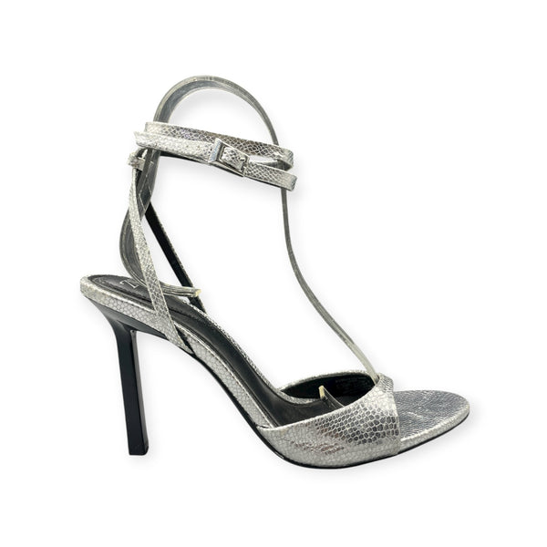 ZARA SILVER LONG STRAP CONE HEEL