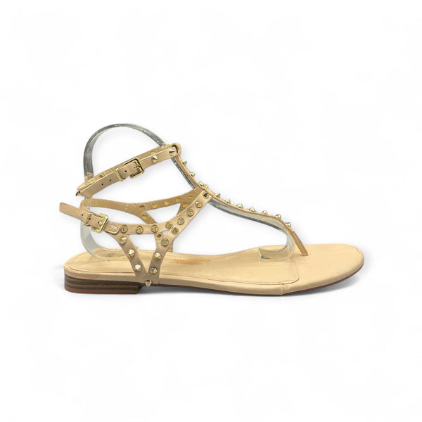 ZARA BEIGE GOLDEN STUDS DESIGN FLAT