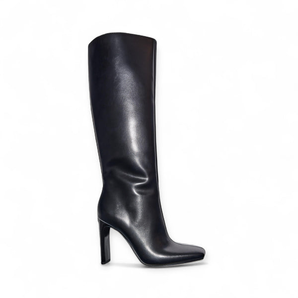 ZARA WOMAN NWT BLACK KNEE HIGH LEATHER BOOTS 3006/011/800