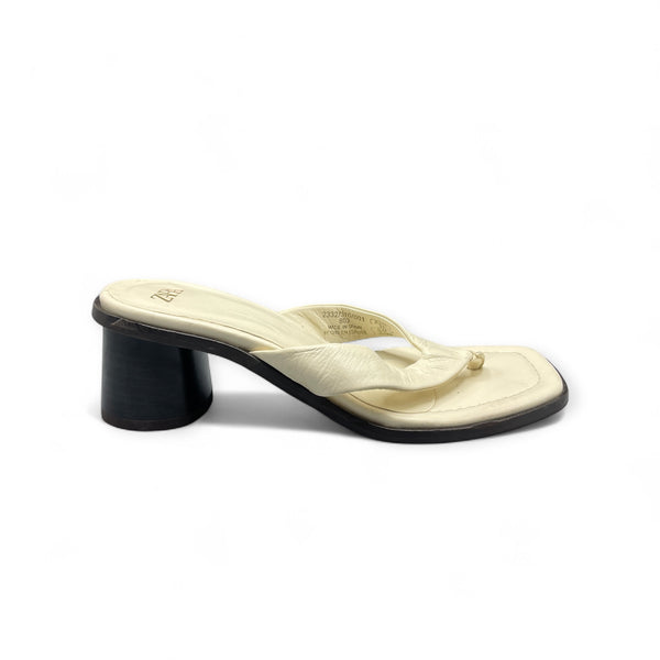 ZARA BEIGE BLOCK HEEL
