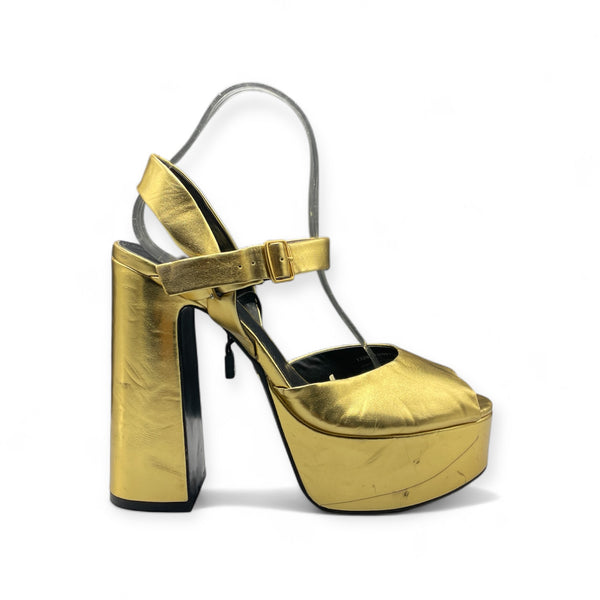 ZARA GOLDEN BLOCK HEEL