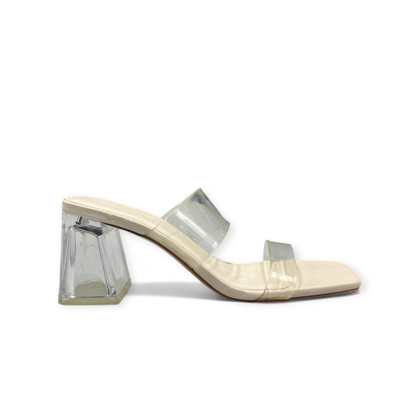 PULL&BEAR TRANSPARENT BLOCK HEEL