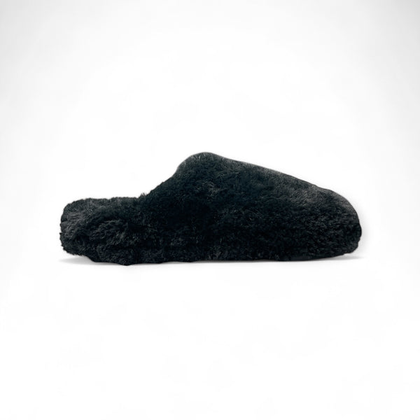 PRIMARK BLACK FLUFFY SLIPPER