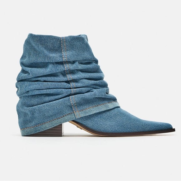 ZARA DENIM ANKLE BOOTS 1100/210/017