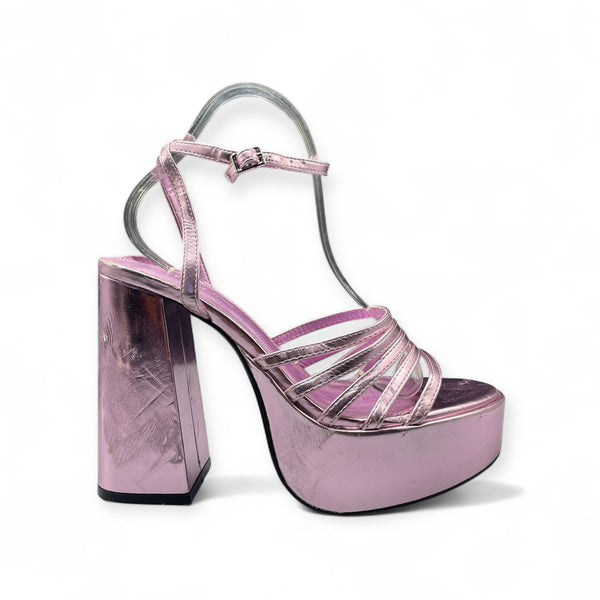 BERSHKA LIGHT PURPLE BLOCK HEEL