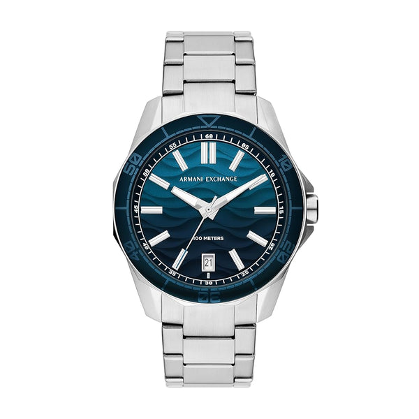 Armani Exchange Analog Blue Dial Men's Stainless Steel Watch-Ax1950