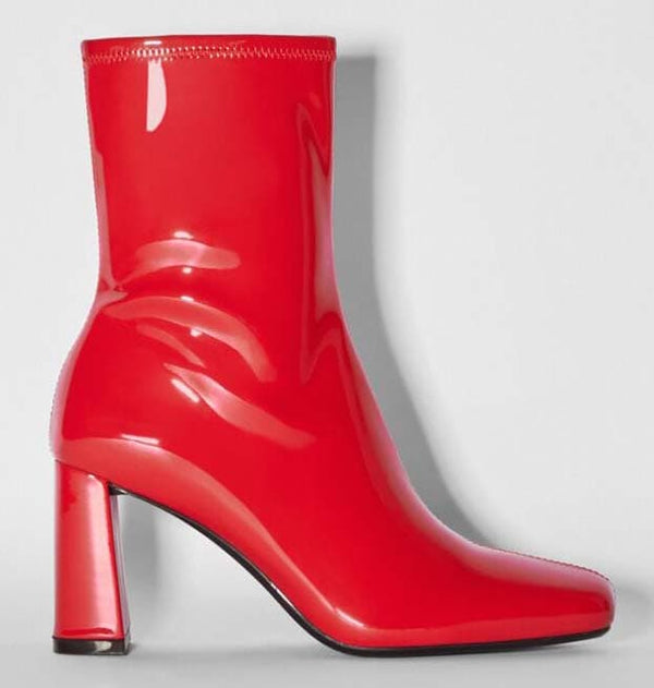 BERSHKA RED ANKLE BOOTS 1112/060/020