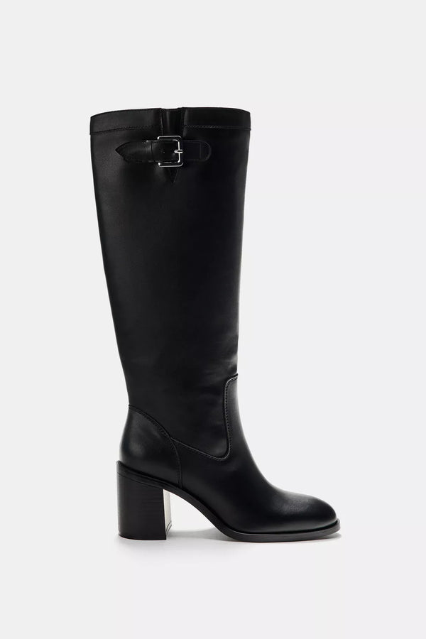ZARA BUCKLE DETAIL HEEL BOOTS - 2014/410/800