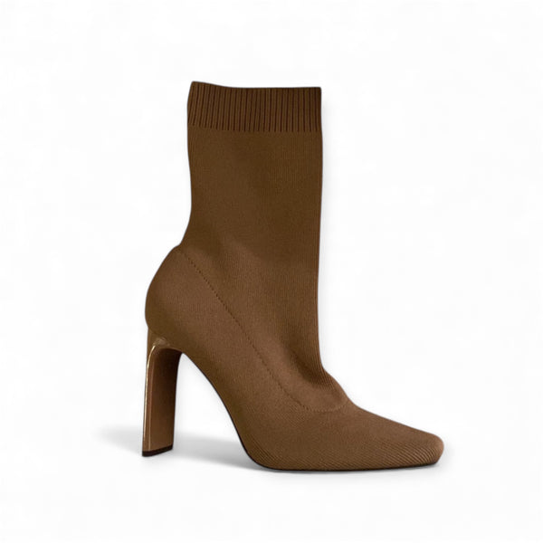 ZARA BROWN LONG HEEL ANKLE BOOTS  3109/710/117