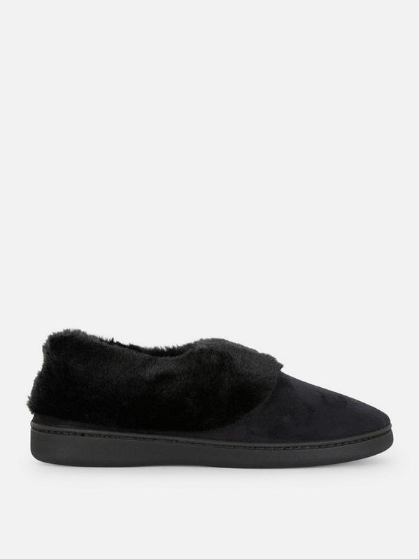 PRIMARK FOX LEATHER MOCASSIN SLIPPERS