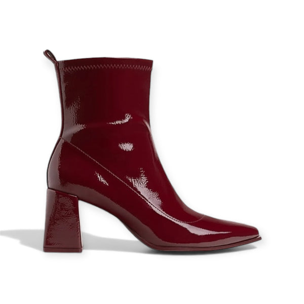STRADIVARIUS SHINY MAROON ANKLE BOOTS 9901/471/025