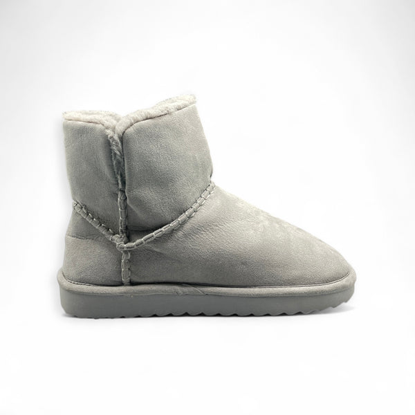 SILVER UGG STYLE ANKLE BOOT