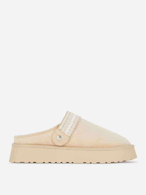 PRIMARK LINED CLOG SLIPPERS