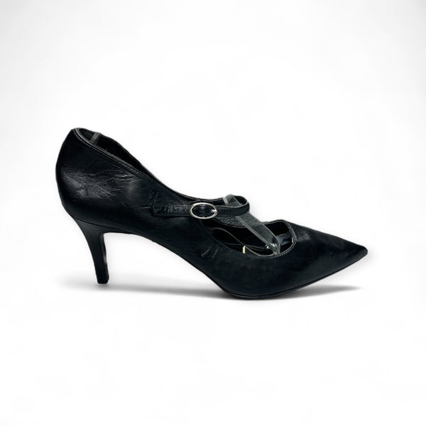 ZARA POINTED BLACK CONE HEEL