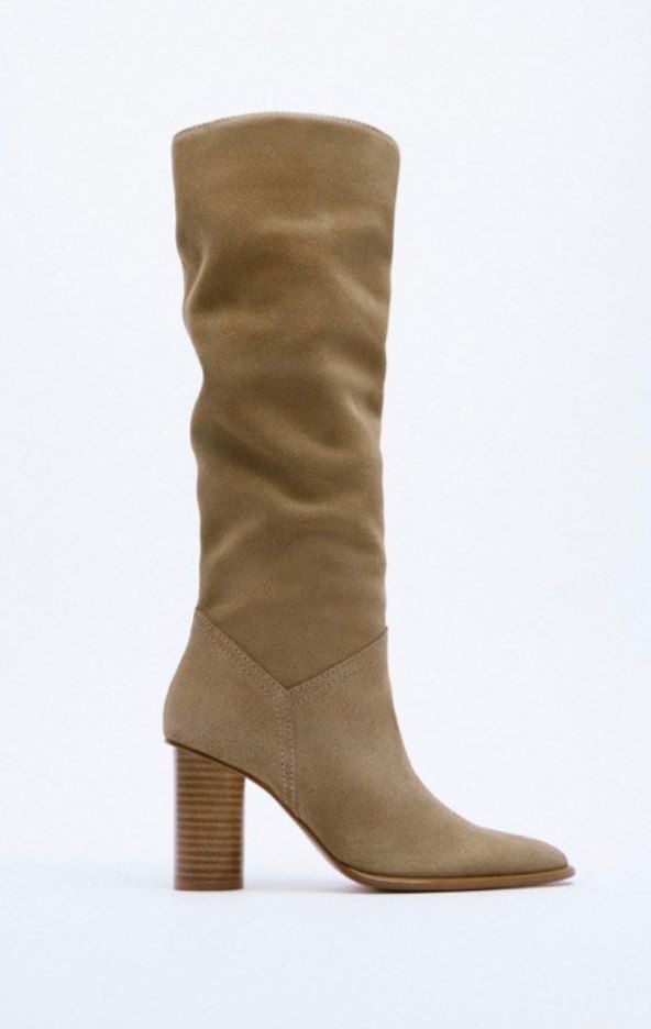 ZARA LONG SUEDE BOOTS 1002/811/102