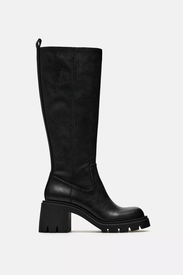 ZARA HIGH-HEELED BOOTS WITH A FLUTTED SOLE - 3078/210/800