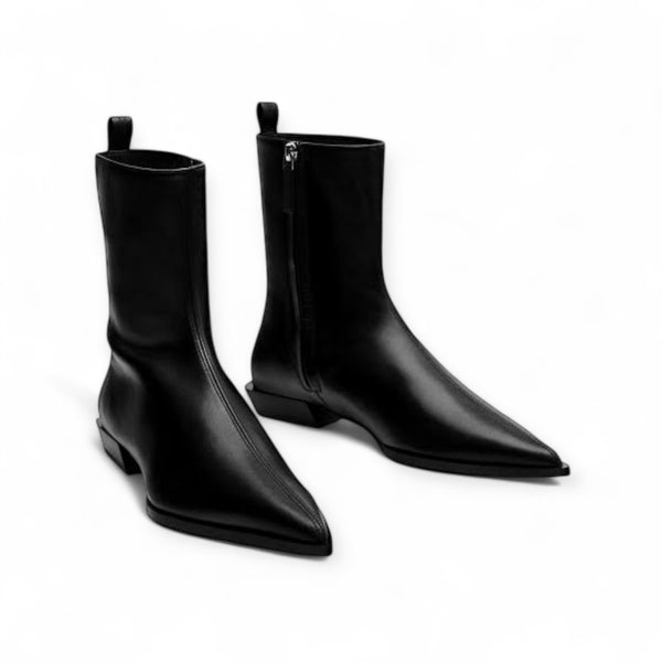 MASSIMO DUTTI LEATHER TOP BOOTS