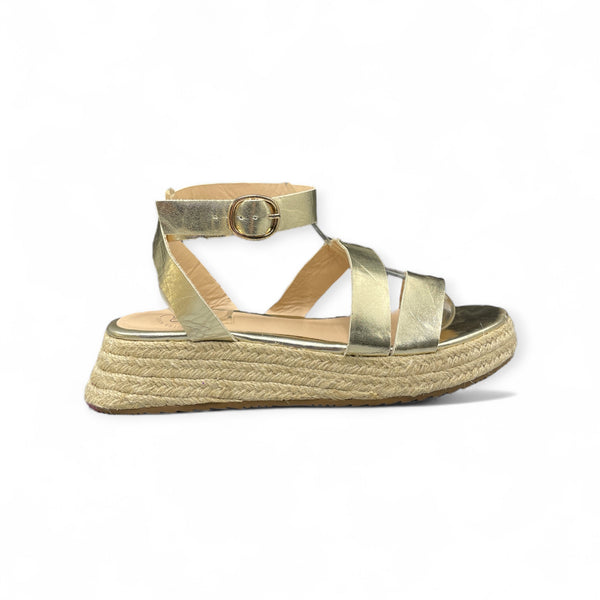 SFERA ESPADRILLE GOLDEN AND BEIGE