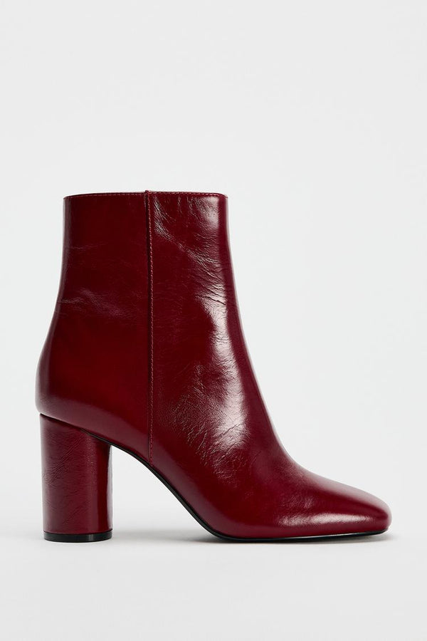 ZARA HEEL LEATHER ANKLE BOOT 3130/410/624