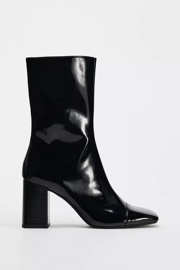 Zara Patent leather ankle boots with a zip closure - 1118/410/800