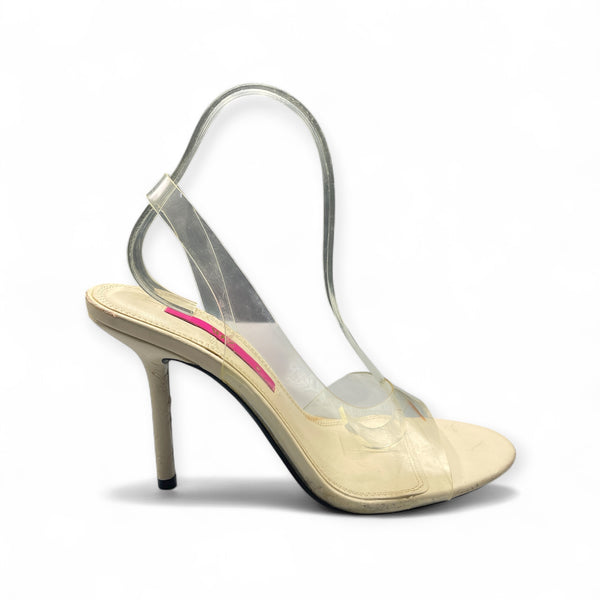 ZARA TRANSPARENT CONE HEEL