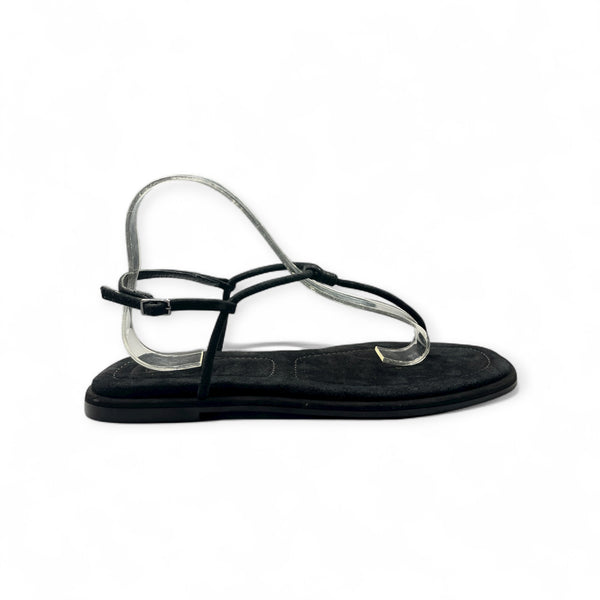 MASSIMO DUTTI BLACK VELVET FLAT