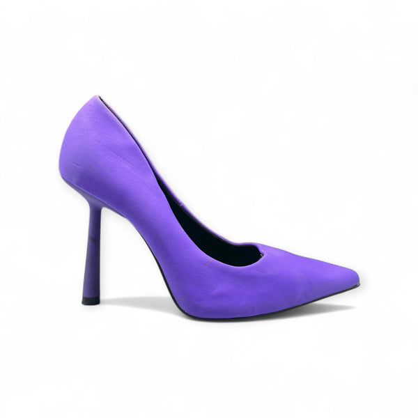 ZARA DARK PURPLE CONE HEEL STILETTO