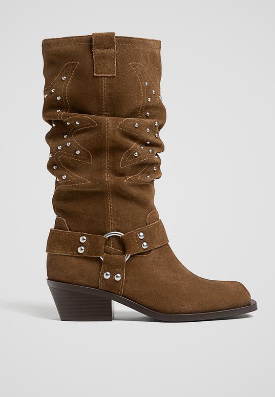STRADIVARIUS SUEDE LONG BOOTS 9897/478/100