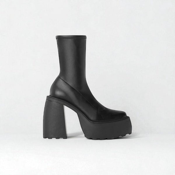 Bershka Platform heel ankle boots with a tight fit