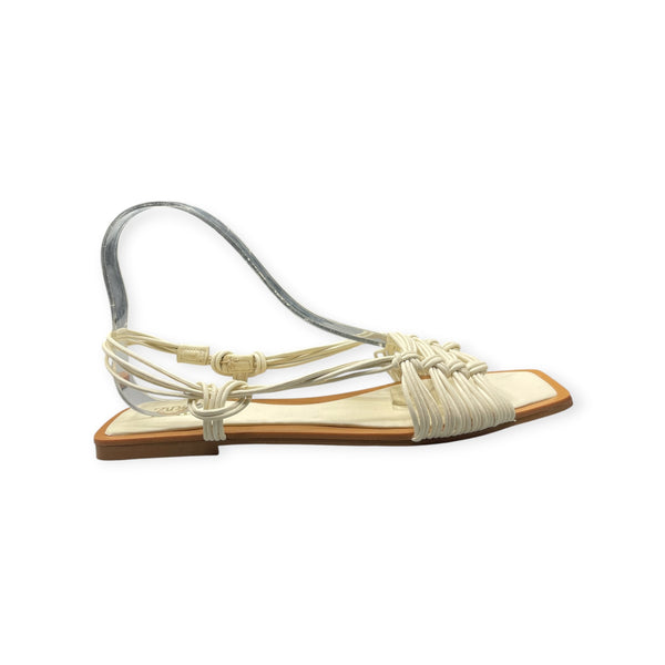 ZARA WHITE BACK STRAP FLAT