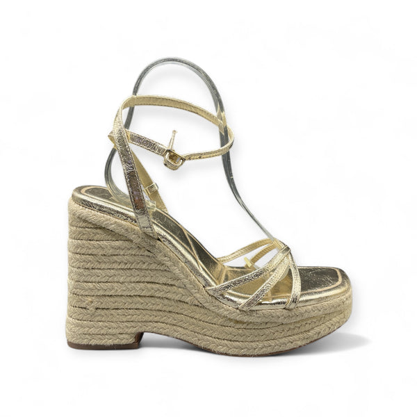 ZARA GOLDEN CHUNKY ESPADRILLE
