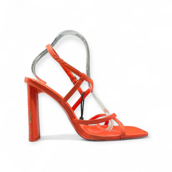 ZARA ORANGE LONG CHUNKY HEEL