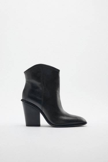 ZARA COWBOY LEATHER BOOTS 1101/010/800