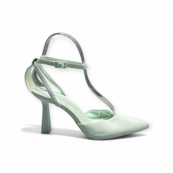 STRADIVARIUS CYAN COLOR CONE HEEL