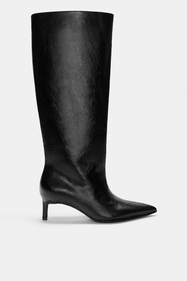 PULL AND BEAR KITTEN HEEL LONG BOOTS 1265/440/040