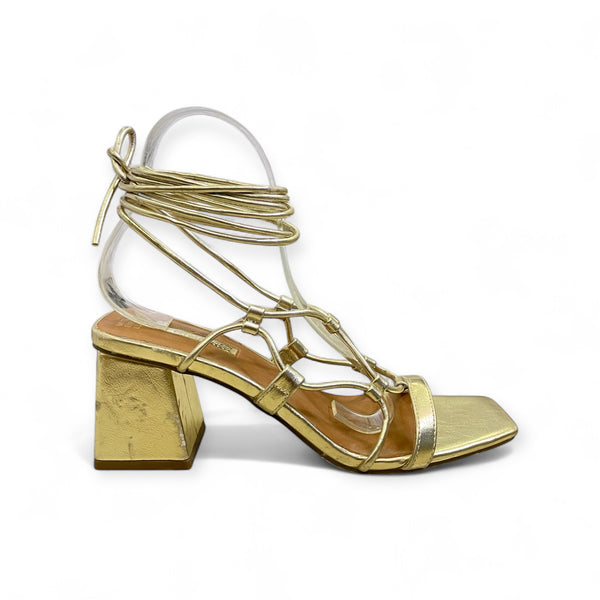 PRIMARK GOLDEN BLOCK HEEL