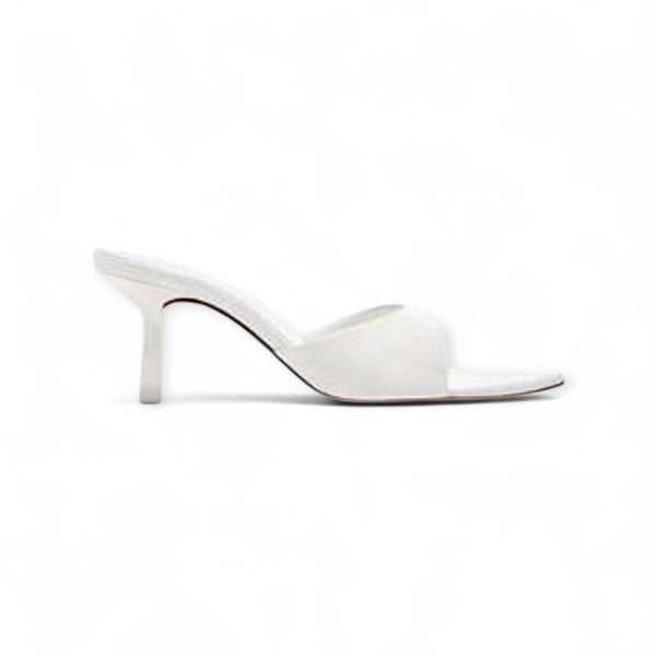 Zara white cone heel