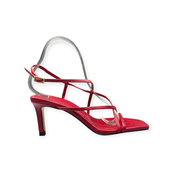 MASSIMO DUTTI RED CONE HEEL