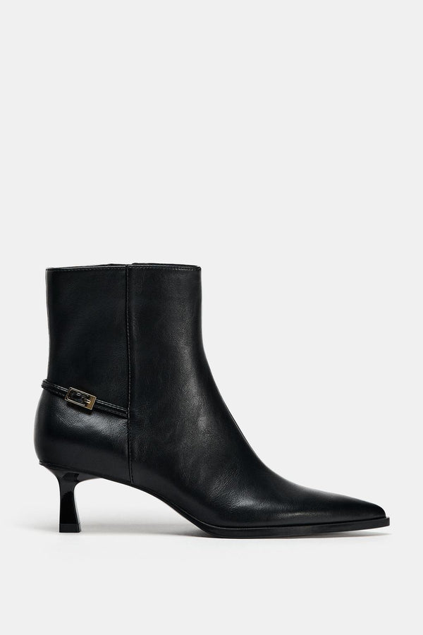 ZARA HIGH HEEL ANKLE BOOTS WITH BUCKLE 3147/410/800