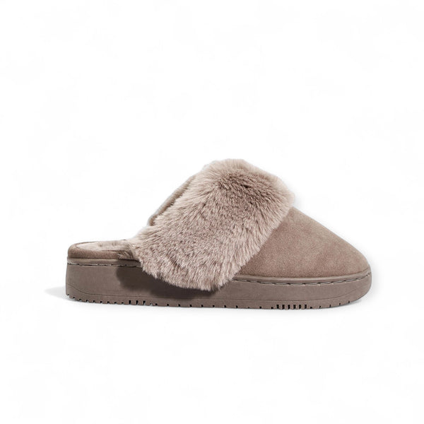 OYSHO FAUX SUEDE SLIPPERS