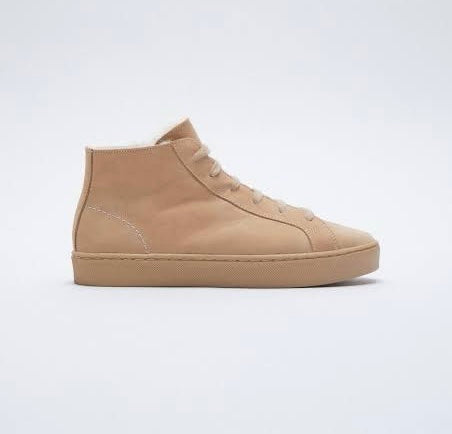 ZARA SUEDE SNEAKERS WITH FUR INSIDE