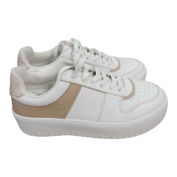 STRADIVARIUS RUNNER SNEAKER-WHITEBROWN