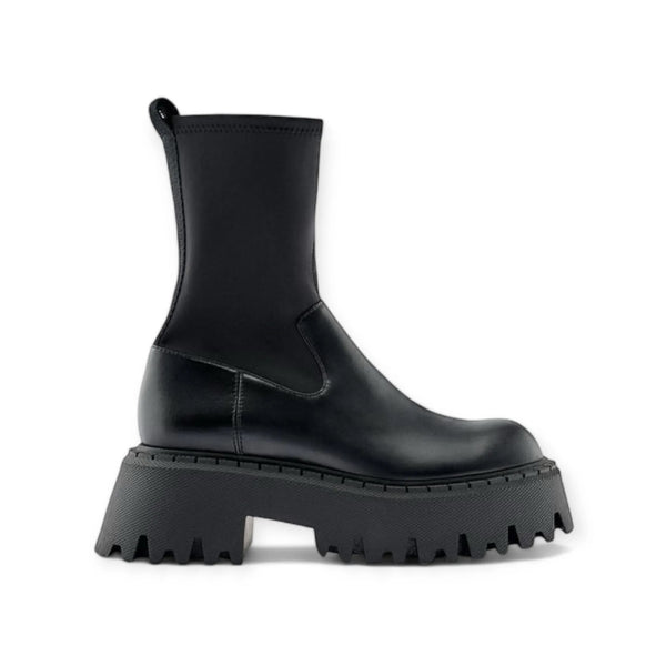 ZARA SOCK-STYLE TRACK SOLE ANKLE BOOTS